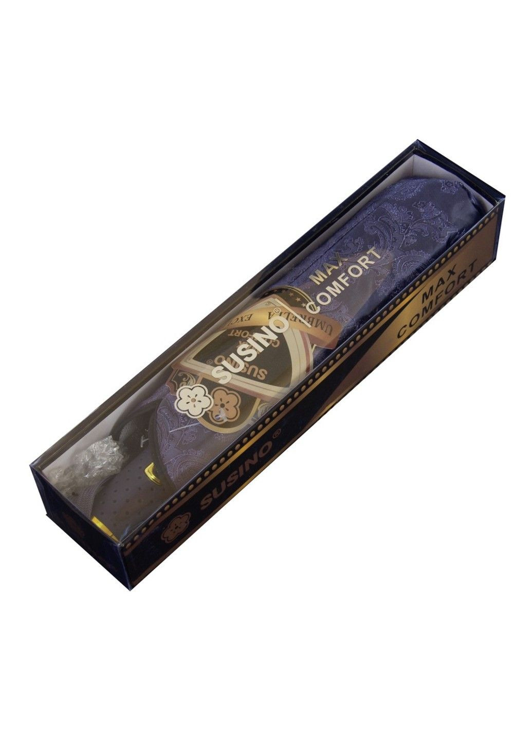 Синя жіноча парасолька автомат жаккард 3086-1 Susino середня (313031788)