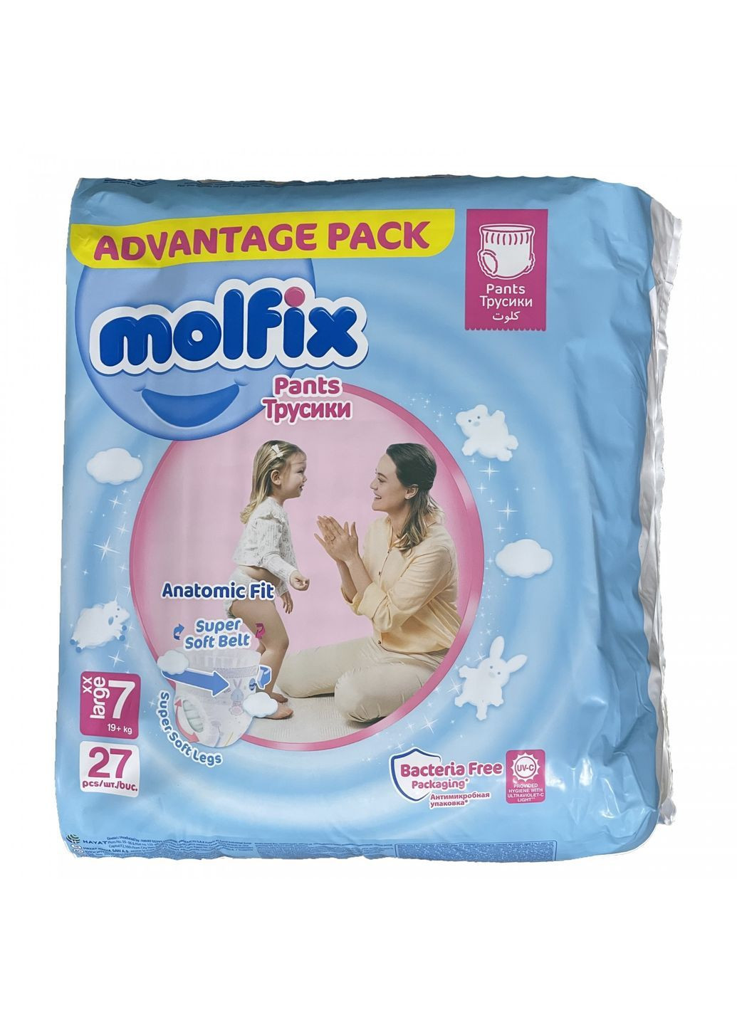 Підгузки-трусики 7 XX large 19+ кг 27 шт Molfix (369668697)