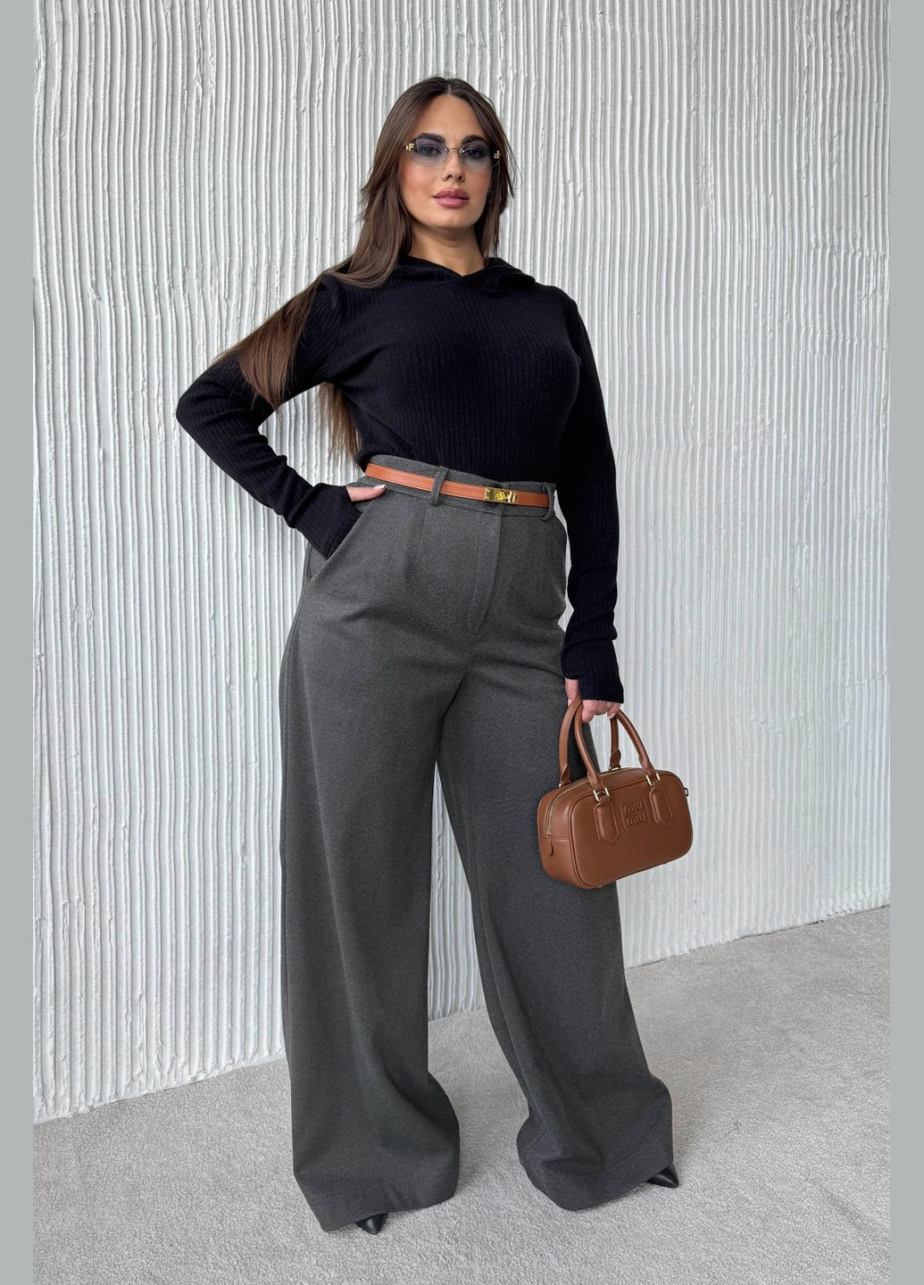 Брюки палаццо на осень и зиму без ремня Jadone Fashion (308284261)