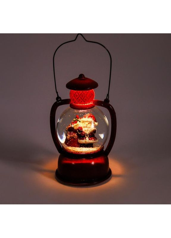 Ліхтарик зі снігом та LED підсвічуванням Санта/Сніговик червоний,зелений 13х8,5х7,3 см (рандомгий вибір дизайну) Home Decor (366027739)