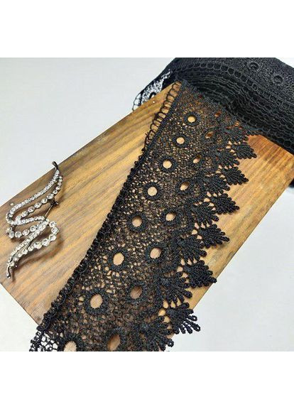 Кружево макраме 8 см (13 м) Цвет черный (31-SF3062-6) Plus-plus (352745429)