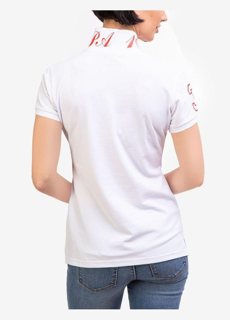 Жіноча футболка поло USPA біла U.S. Polo Assn. (286761232)