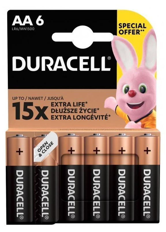 Батарейка LR6 AA 1шт (BAT005) Duracell (369782872)