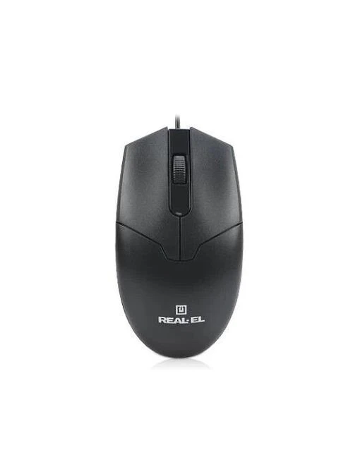 Миша RM-208,, USB, оптична, 1000 dpi, 3 кнопки, 1,2 м 000-RM-208 Real-El (395336745)