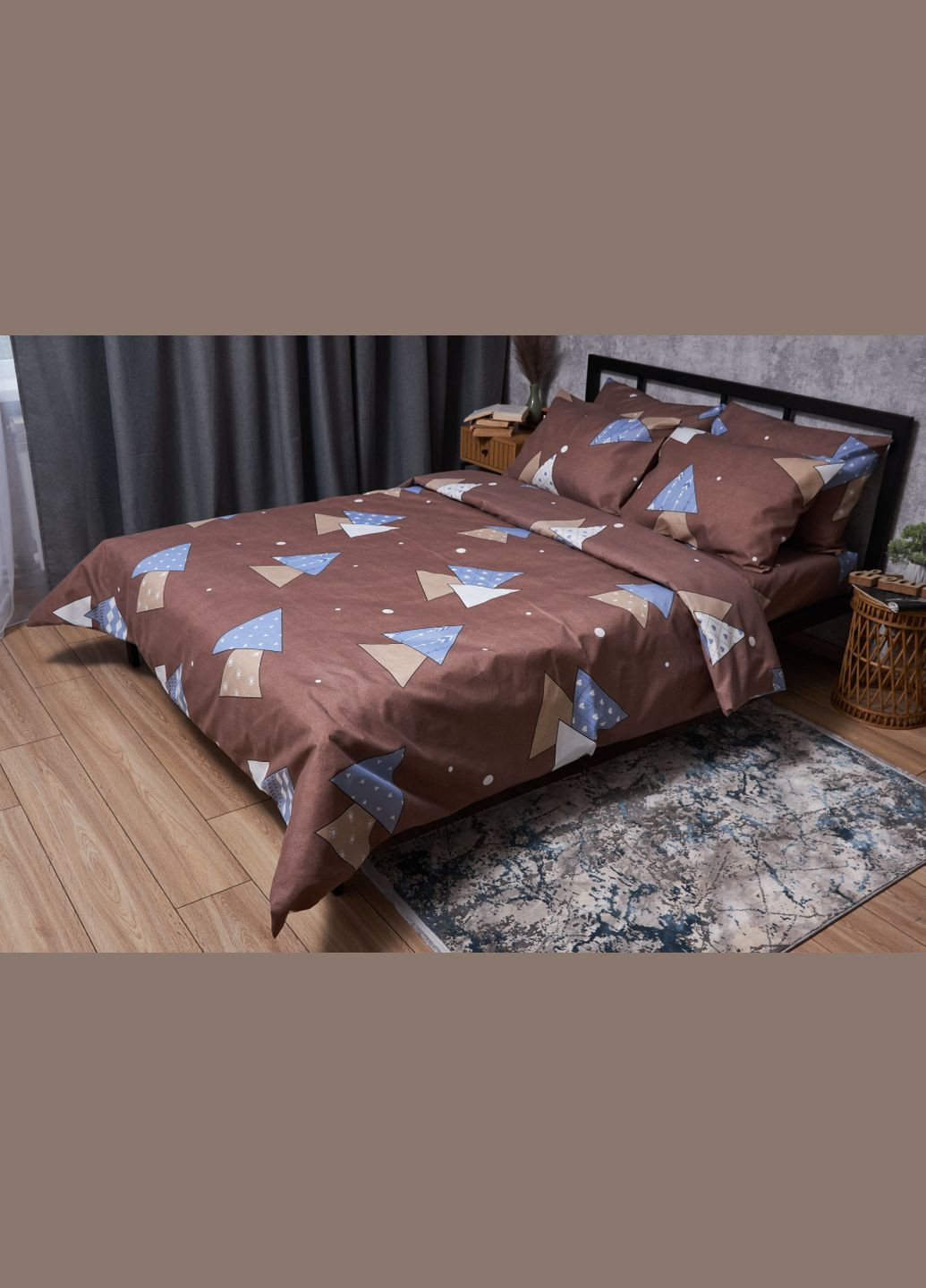 Комплект постільної білизни Микросатин Premium «» євро 200х220 наволочки 2х40х60 (MS-820005050) Moon&Star Amber Dream (293148338)