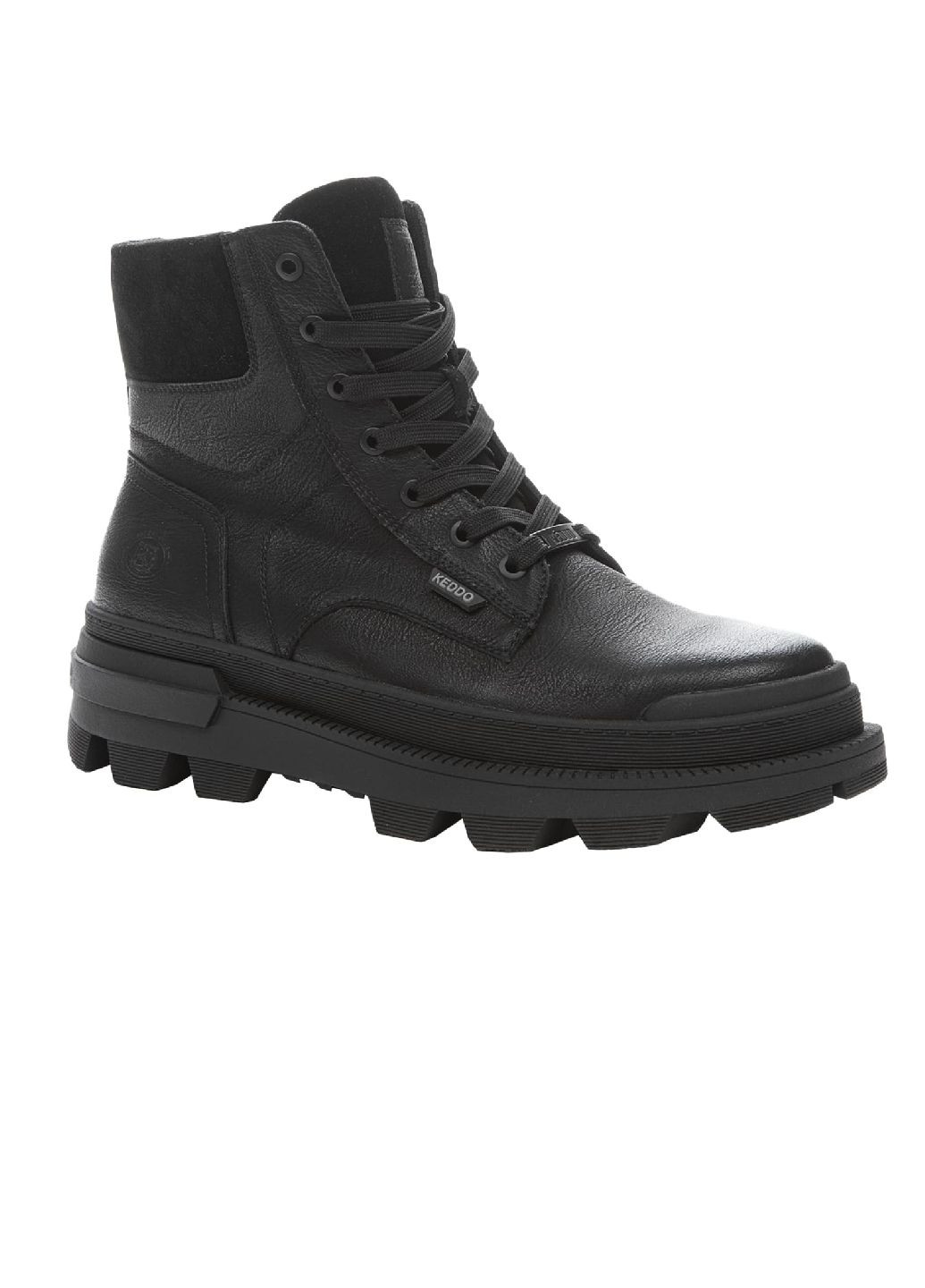 Черные осенние ботинки мужские утепленные Keddo
