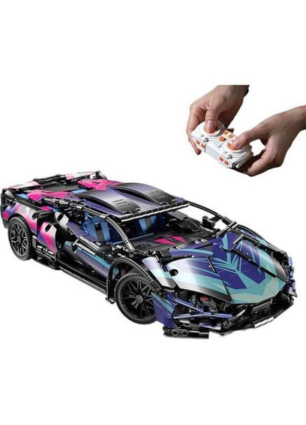 🏎️ Конструктор «Lamborghini Cyberpunk» – 1314 деталей, маштаб 1:14, радіокерування 🚗💨 Unbranded (341288595)