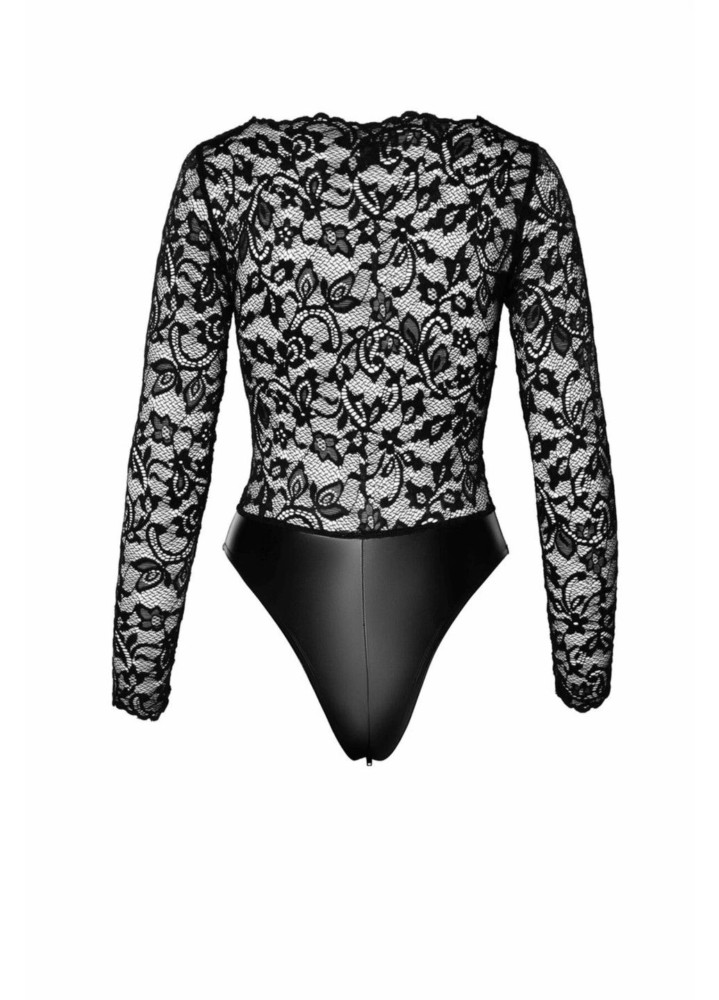 Боді F296 Psyche bodysuit of lace and wetlook - M Noir Handmade (296034782)