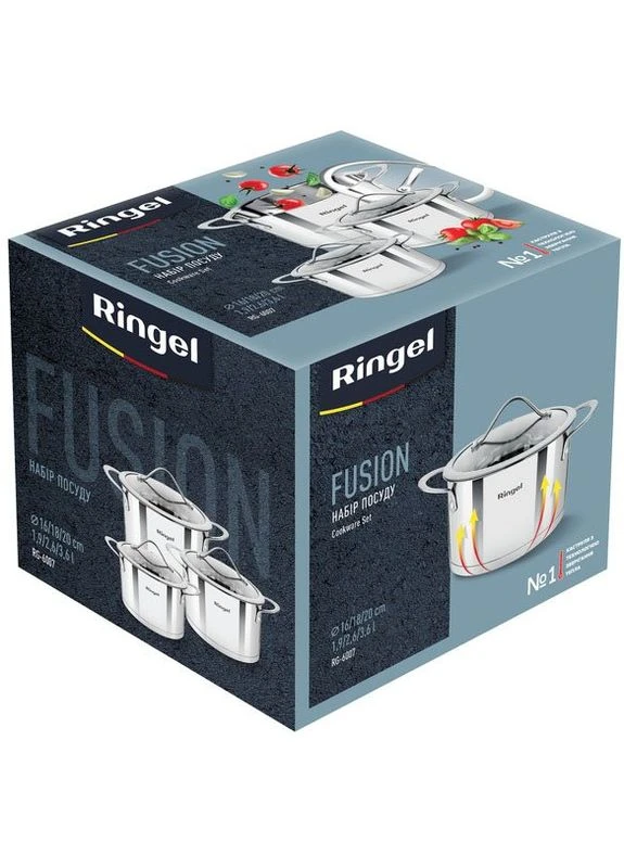 Набор кастрюль Fusion 6 предметов (RG-6007) Ringel (392416684)