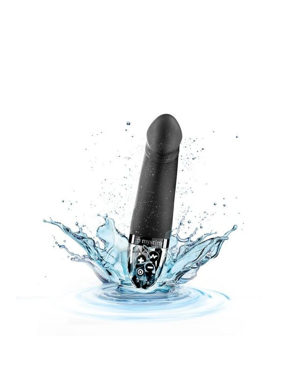 Вібратор з електростимуляцією Real Deal Neil Black Edition Mystim (335395493)