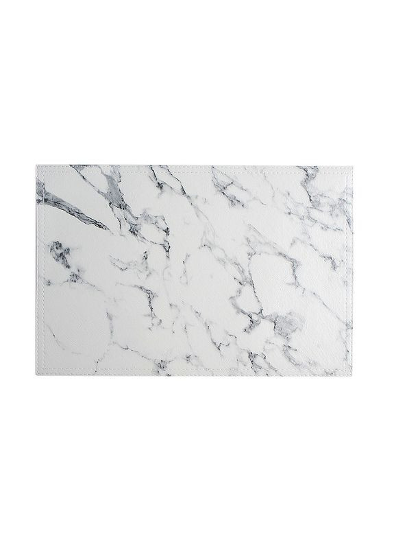 Серветка сервірувальна Мармур 7398 45х30 см біла No Brand (364491165)