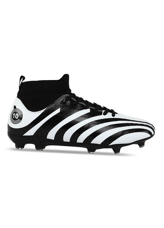 Черно-белые бутсы футбольные с носком 8012 45 39 желто-синий, (57656043) Lijin