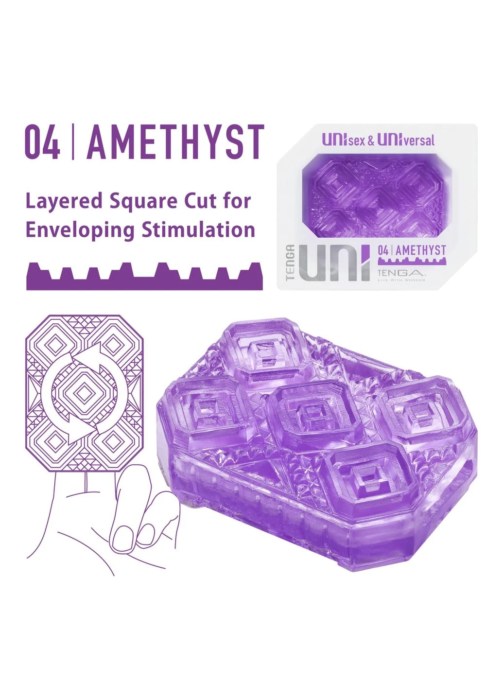 Мастурбатор UNI Amethyst Tenga (297572319)