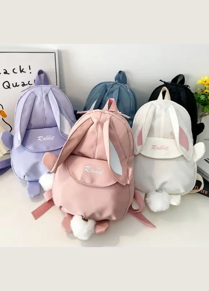 Рюкзак дитячий кролик з вушками. Фіолетовий No Brand (294207220)