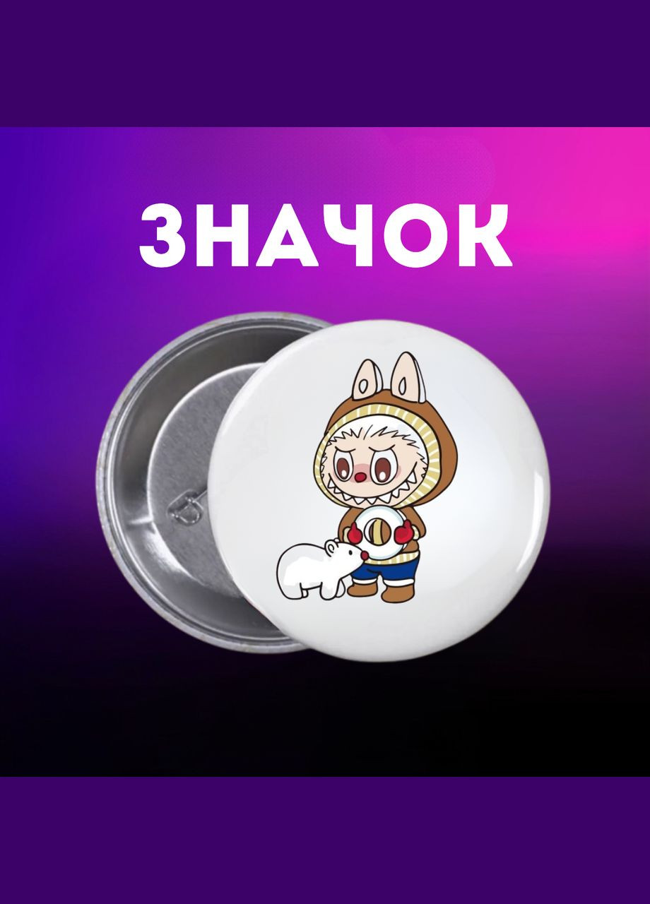 Значек Лабубу Labubu The Monsters монстр на булавке на рюкзак 44 мм 1 шт Shantou (347334576)