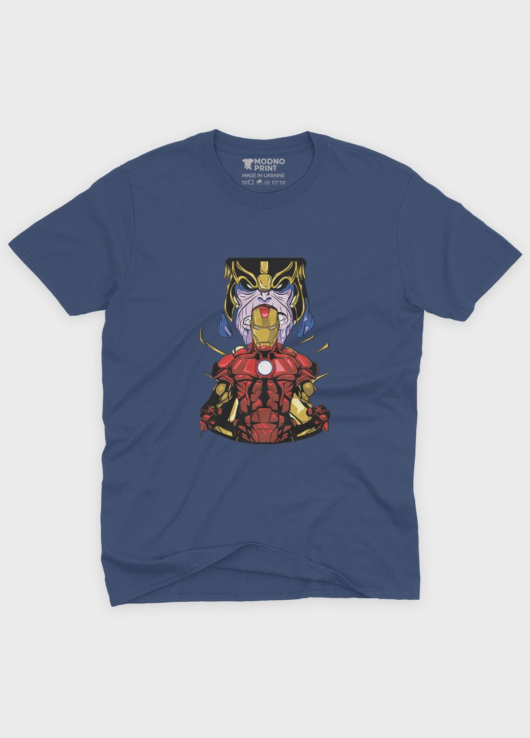 Женская футболка с принтом супергероя - Железный Человек (TS001-1-NAV-006-016-023-F) Modno - (292116956)