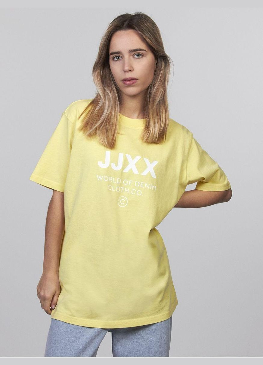 Жовта футболка basic,жовтий з принтом,jjxx Jack & Jones