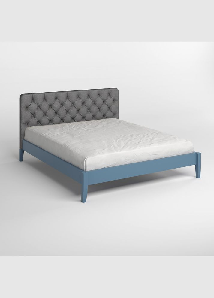 Односпальная деревянная кровать Рим ДК (S7010R90B)/Аляска 93 (Серый) Б3 80х190 см Mebigrand (366086226)