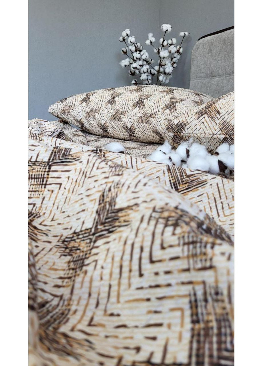 Постельное белье Рамка, ранфорс гофра (жатка) Евро размер, наволочки 70/70 No Brand (364220635)