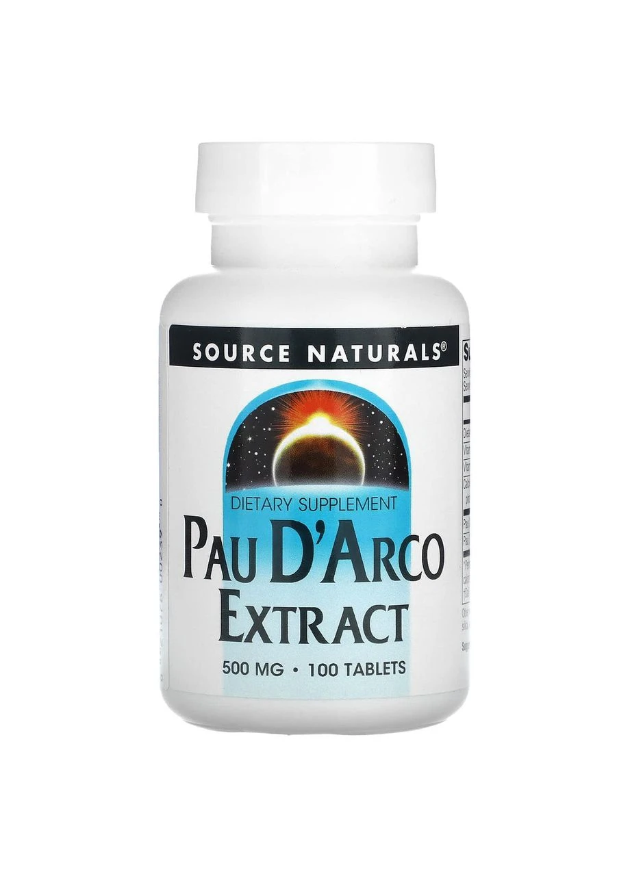 По д'арко, Pau D'Arco,, 500 мг, 100 таблеток Source Naturals (362368424)