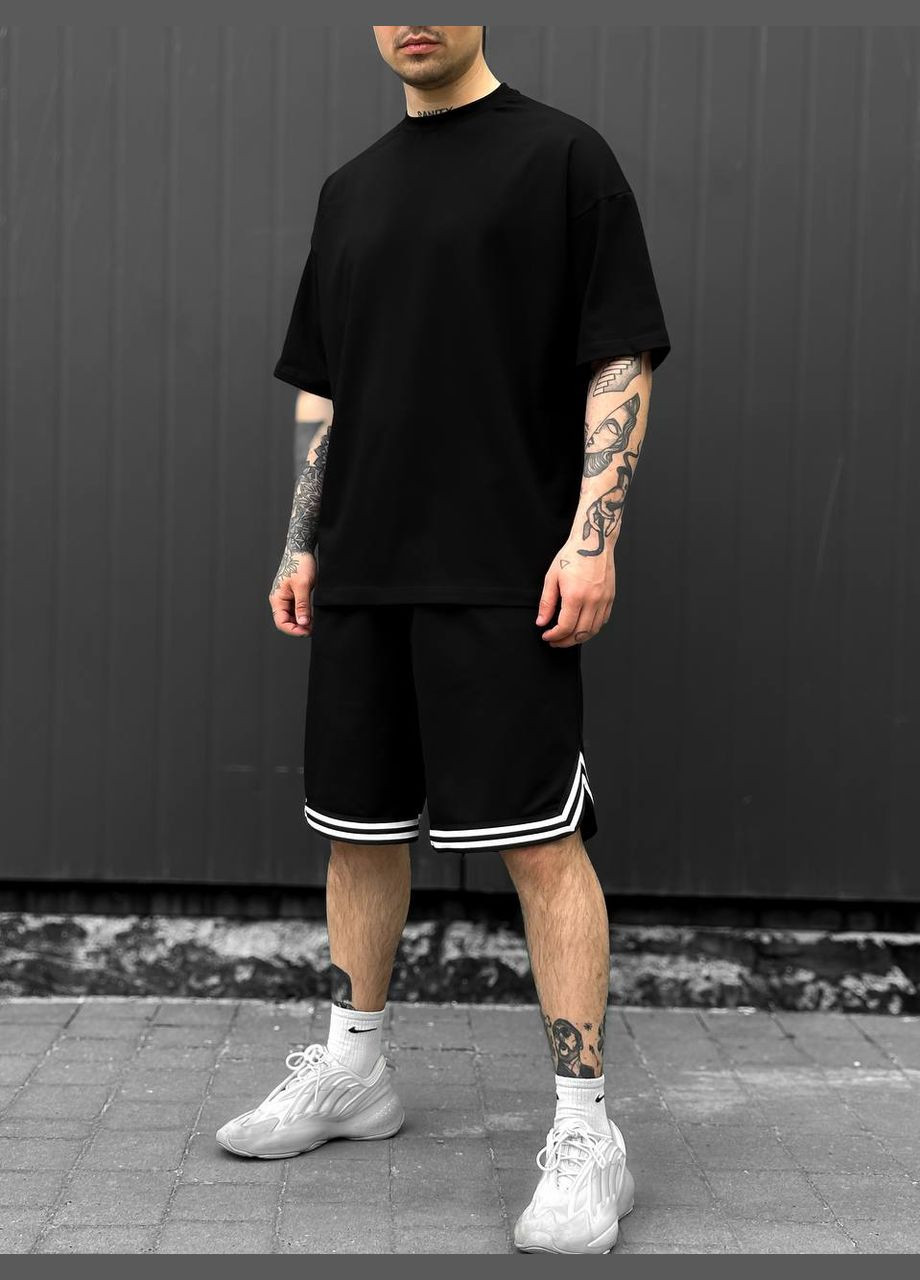 Черный стильный повседневный костюм Vakko