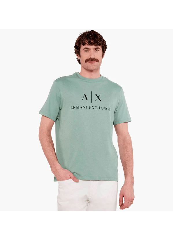 Зеленая футболка slim fit green 8nztcj-z8h4z Armani Exchange