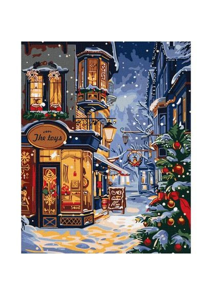 Набір для розпису по номерах "Крамниця подарунків" 40х50 см Ідейка (369786574)