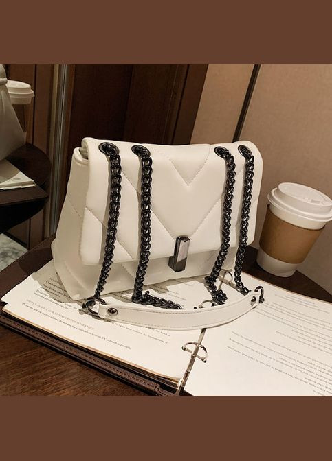 Сумка-клапан с шевронным узором и цепным ремешком, женская сумка через плечо No Brand (329201888)