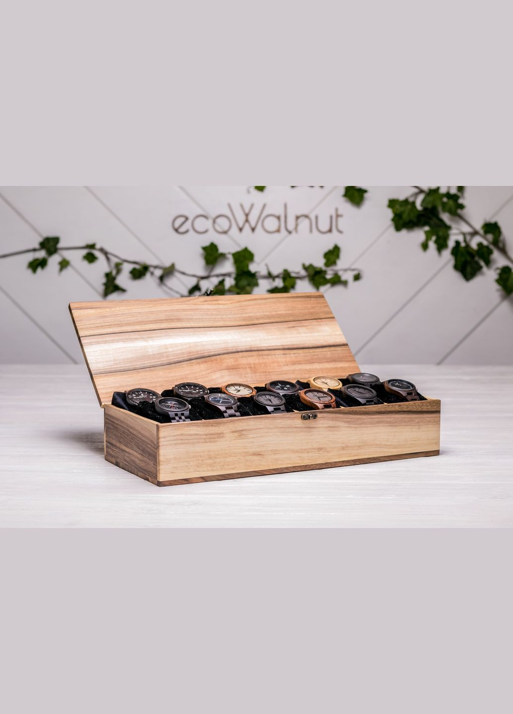 Коробочка для часов с деревянной крышкой 12 EcoWalnut (295266111)