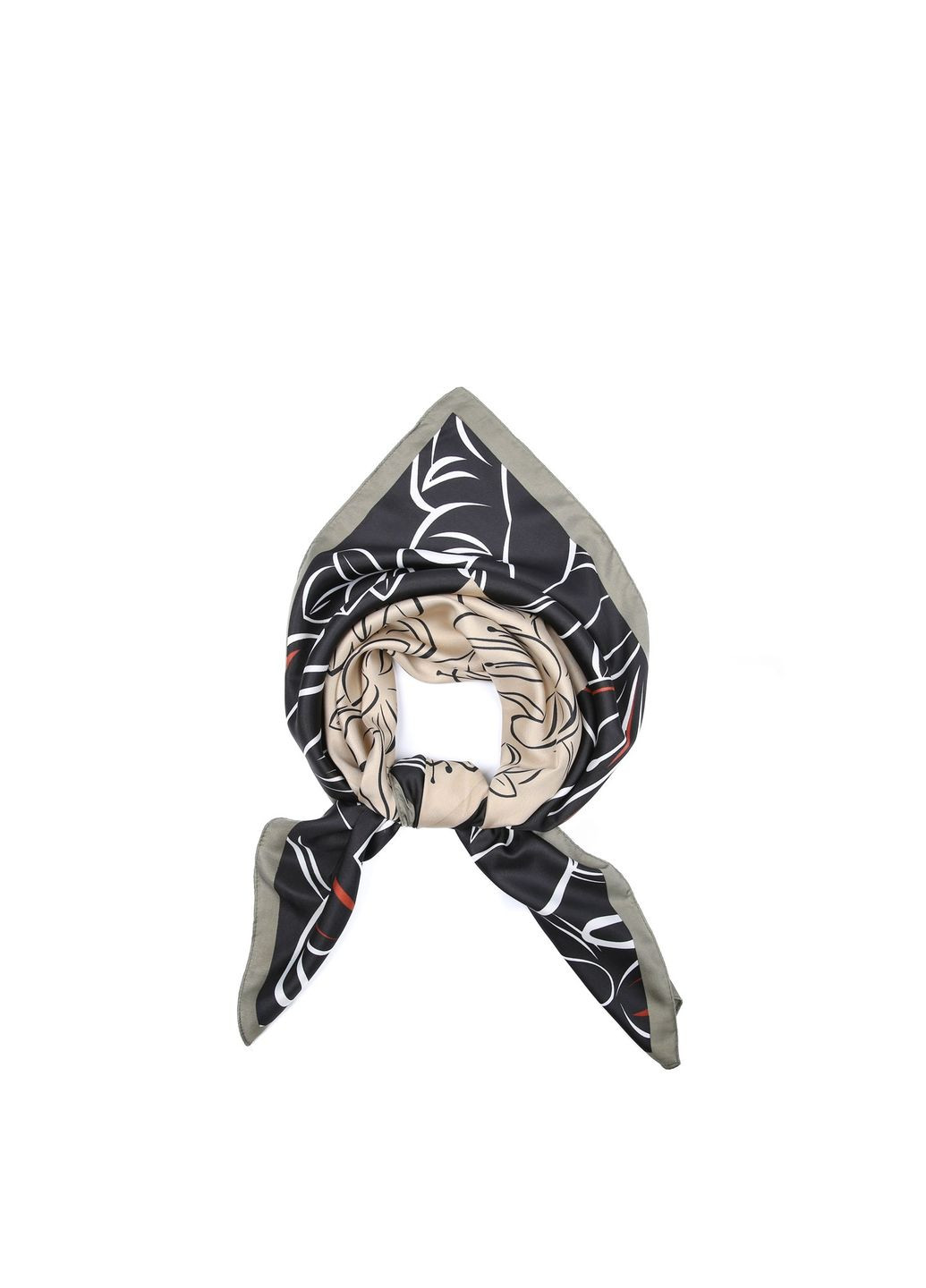 Платок женский с принтом атлас разноцветный ПАРМА LuckyLOOK 752-870 (324741875)