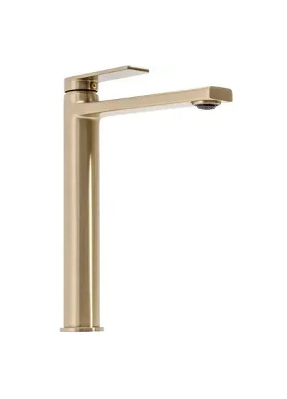 Смеситель для раковины (умывальника) VERSO BRUSHED GOLD высокий * Rea (387271563)