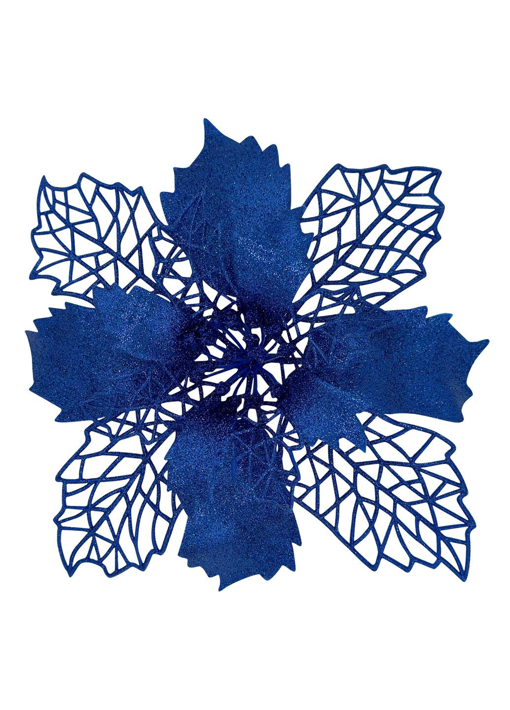 Ялинкова іграшка Квітка Різдвяник великий 23х23х5 см білий MIS LT (365627217)