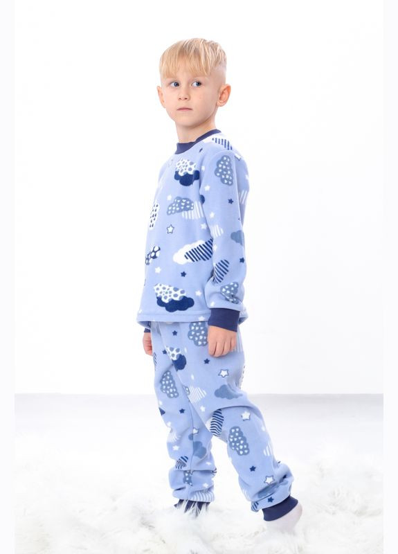 Темно-блакитна зимня піжама для хлопчика (p-12570) Носи своє