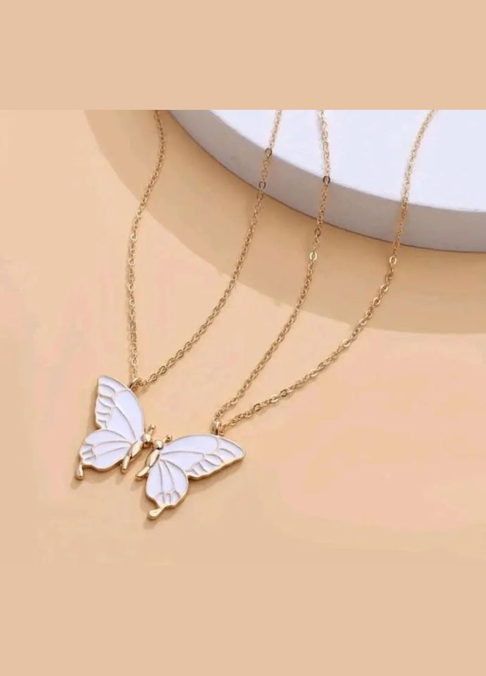 Парні підвіски дружби з метеликами, прикраса з метеликом, підвіски для подруг, ланцюжок, кулон, кольє Fashion Jewelry (339870300)