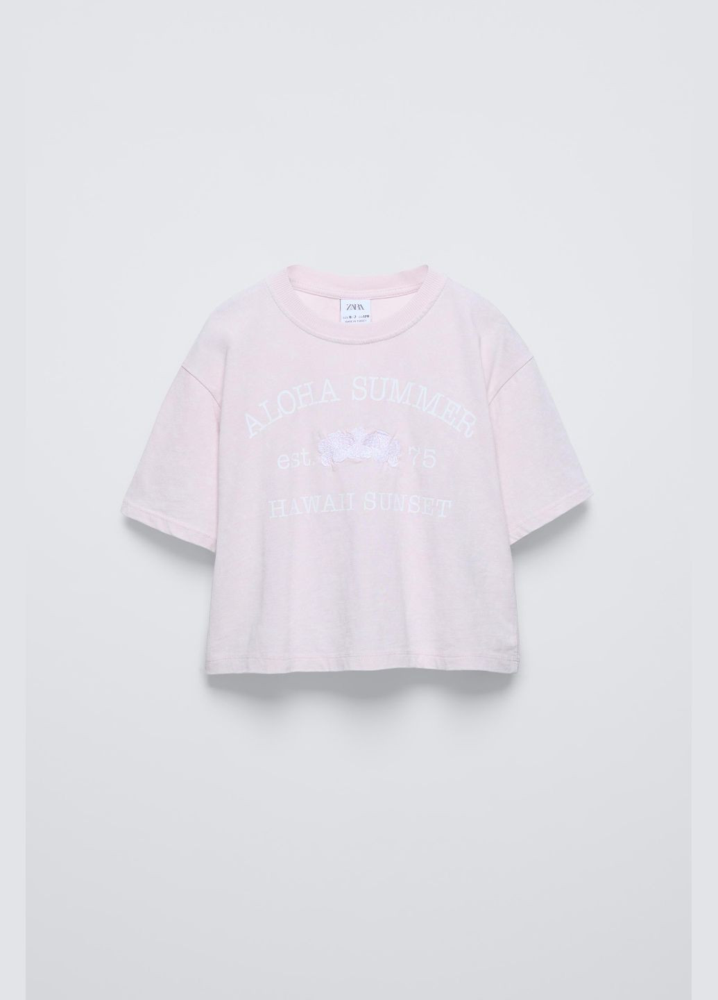 Розовая демисезонная футболка Zara оверсайз