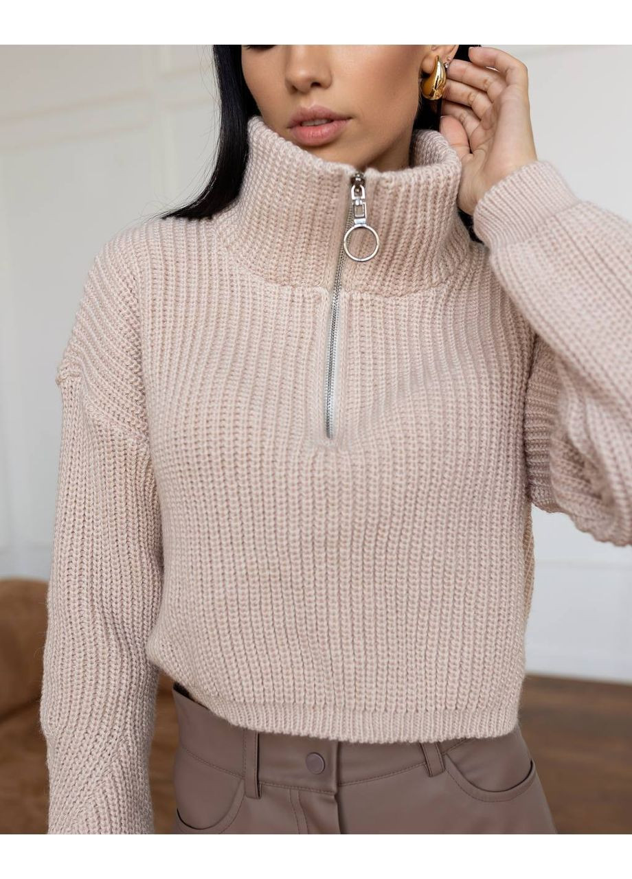 Светло-бежевый демисезонный свитер женский KaraMix