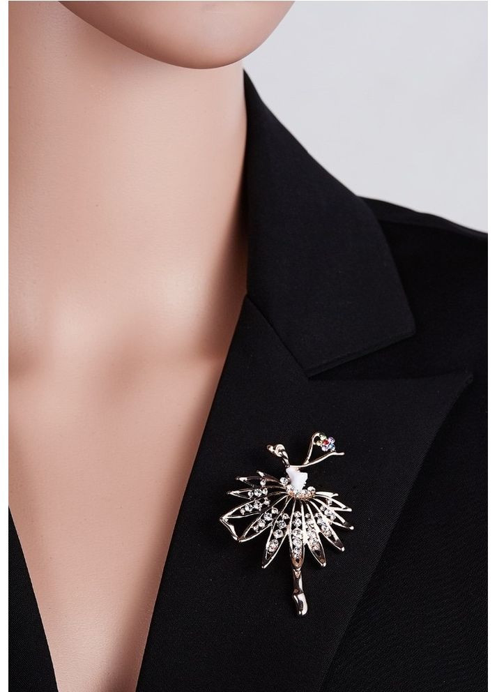 Брошка балерина в стразах, 2943 No Brand (361205803)