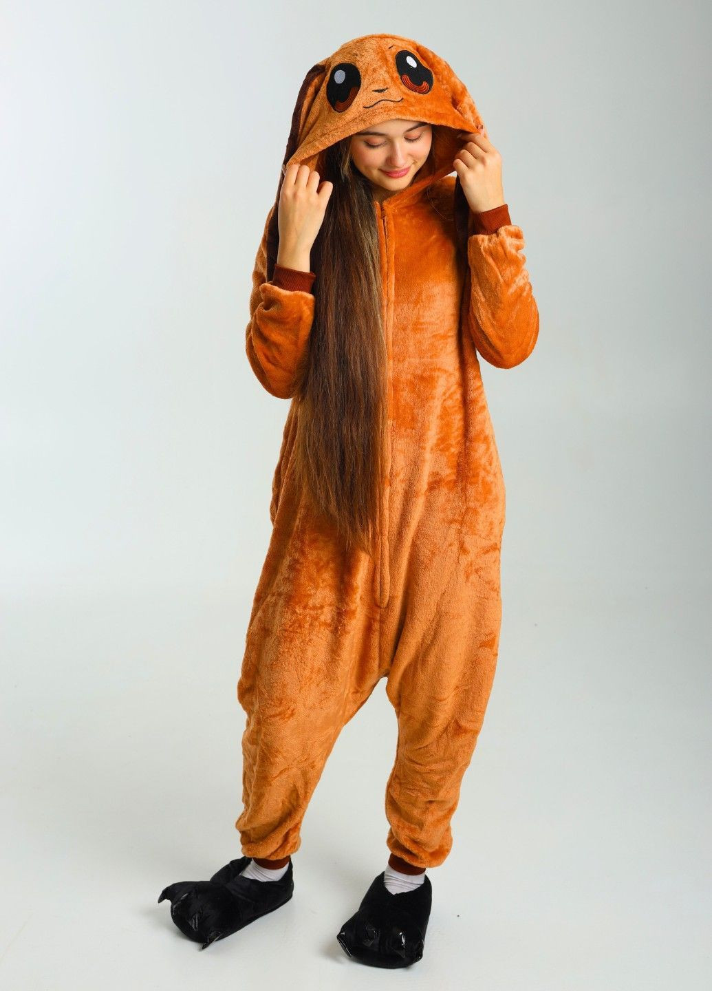 Кігурумі піжама покемон іві жіночі коричнева плюшеве Lalapka (365783487)