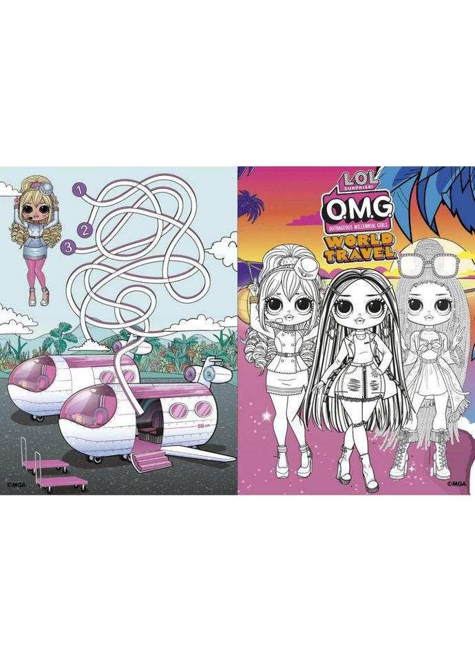 Дитяча книжка-розмальовка "Travel City Babe" LCB4 зі стікерами No Brand (362569147)