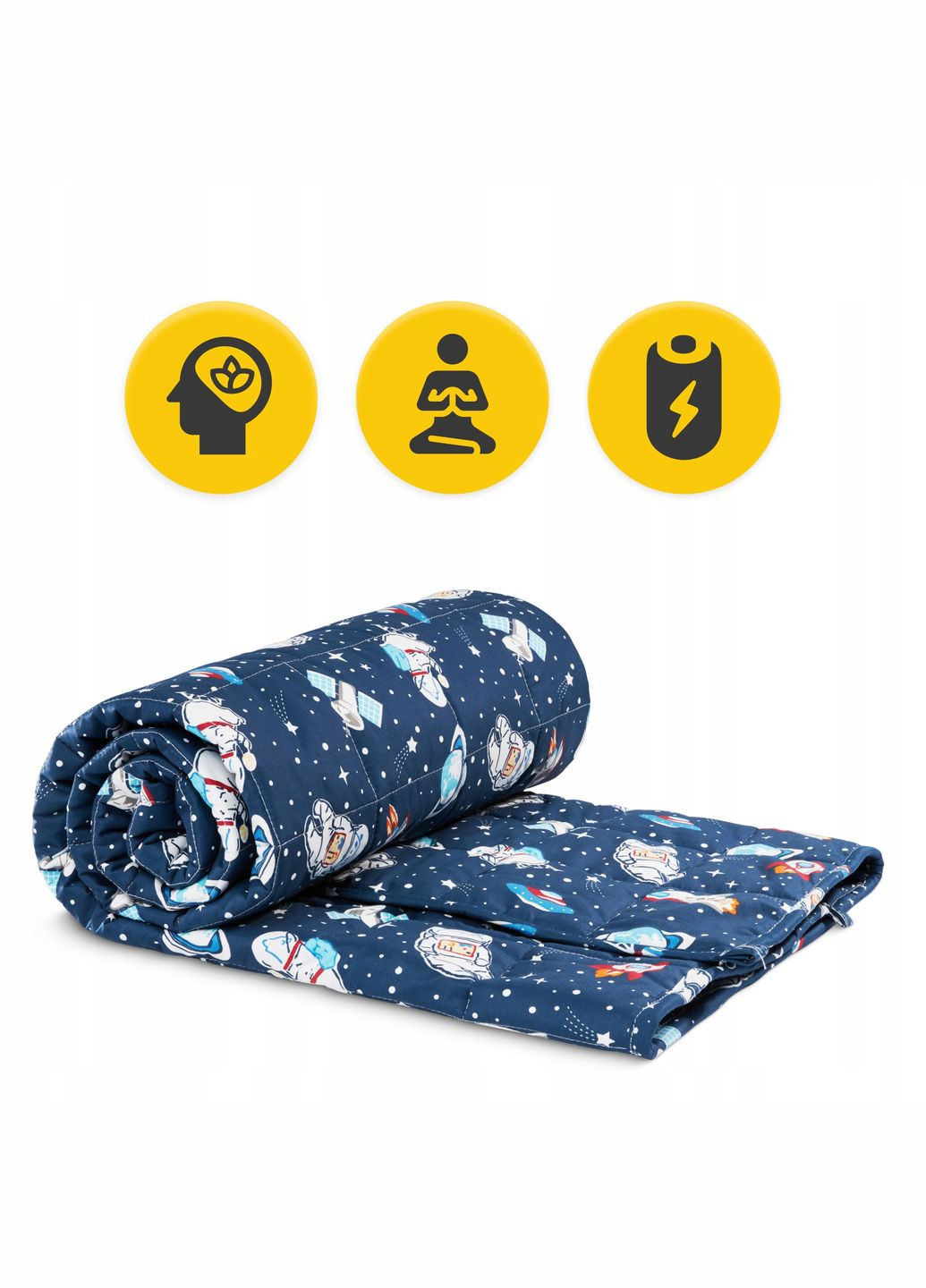 Одеяло тяжелое (отягощенное) 5 кг 100 x 150 см детское Blue (P-5905973403559) 4FIZJO (329901421)