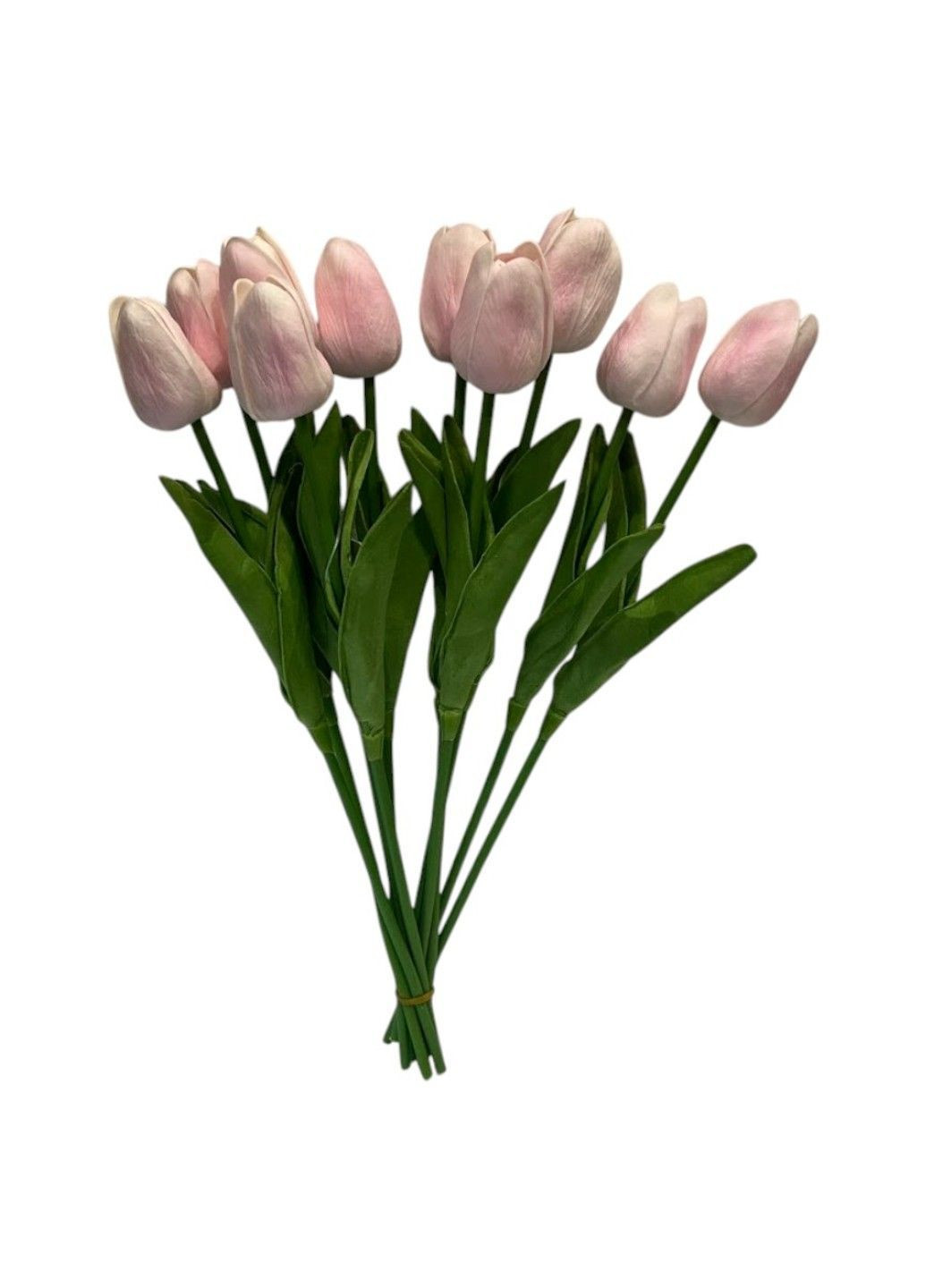 Букет из 10 искусственных тюльпанов (латекс) длина 33 см, бутон ≈4,5 см, светло-розовый, арт 019177 No Brand (362669621)