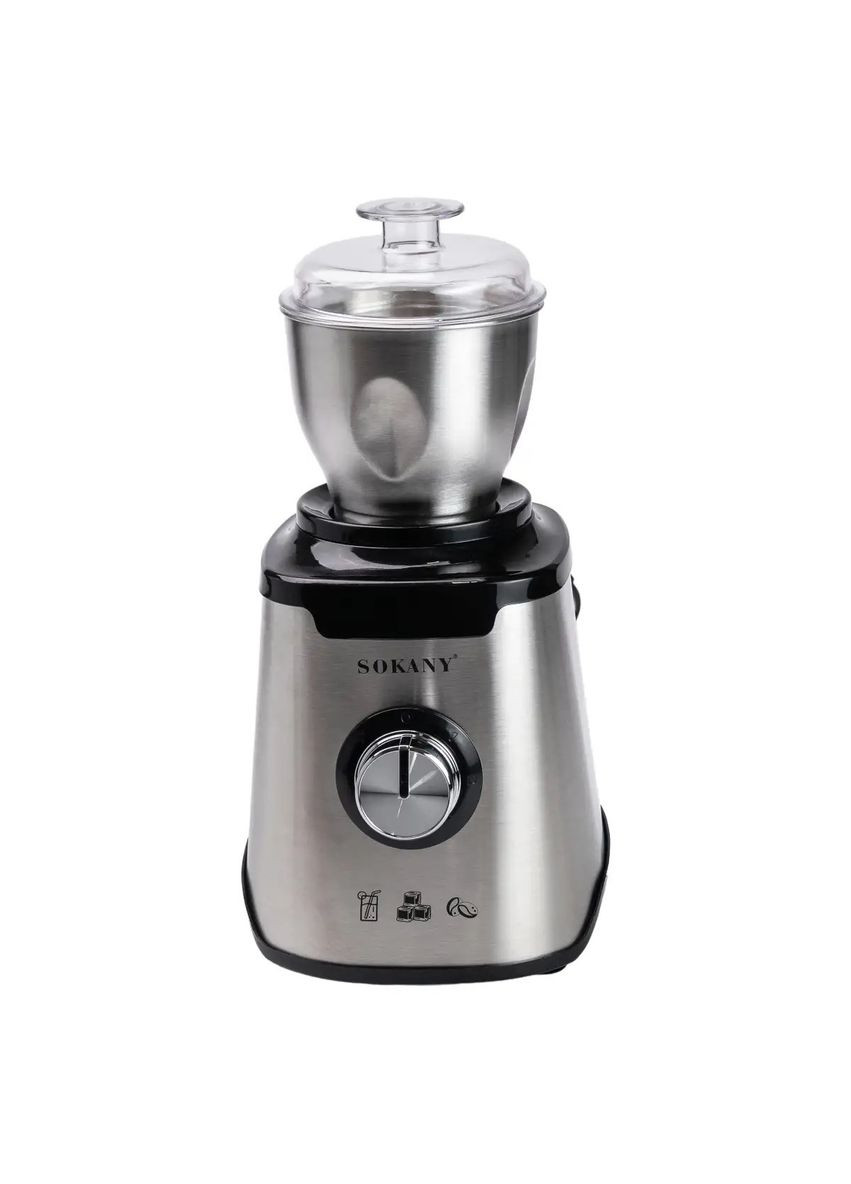 Стаціонарний блендер з кавомолкою SK-03030 з пластиковою чашею 1.5л для коктейлів 500Вт Бірюзовий Sokany (317311919)