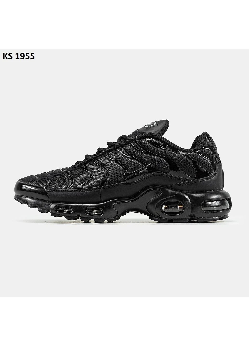 Черные летние кроссовки nike air tn max plus black найк аир макс тн плюс No Brand