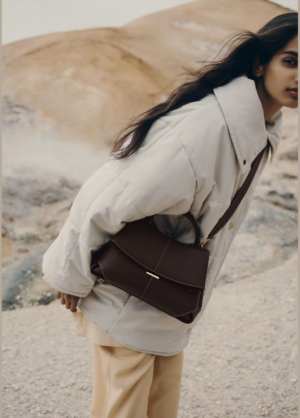 Сумка жіноча Polene Mokki Edit Шоколадний No Brand (313401119)