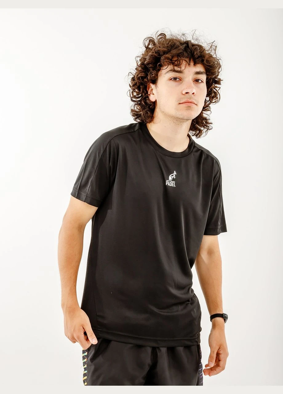 Черная футболка padel basic ace t-shirt pauts0011-003 Australian