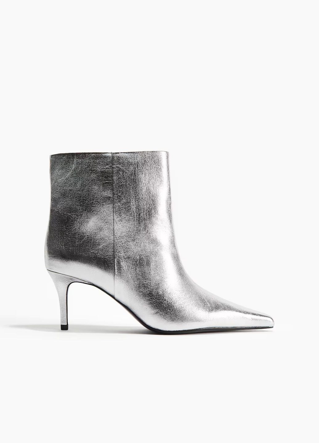 Серебряные демисезонная ботильоны H&M