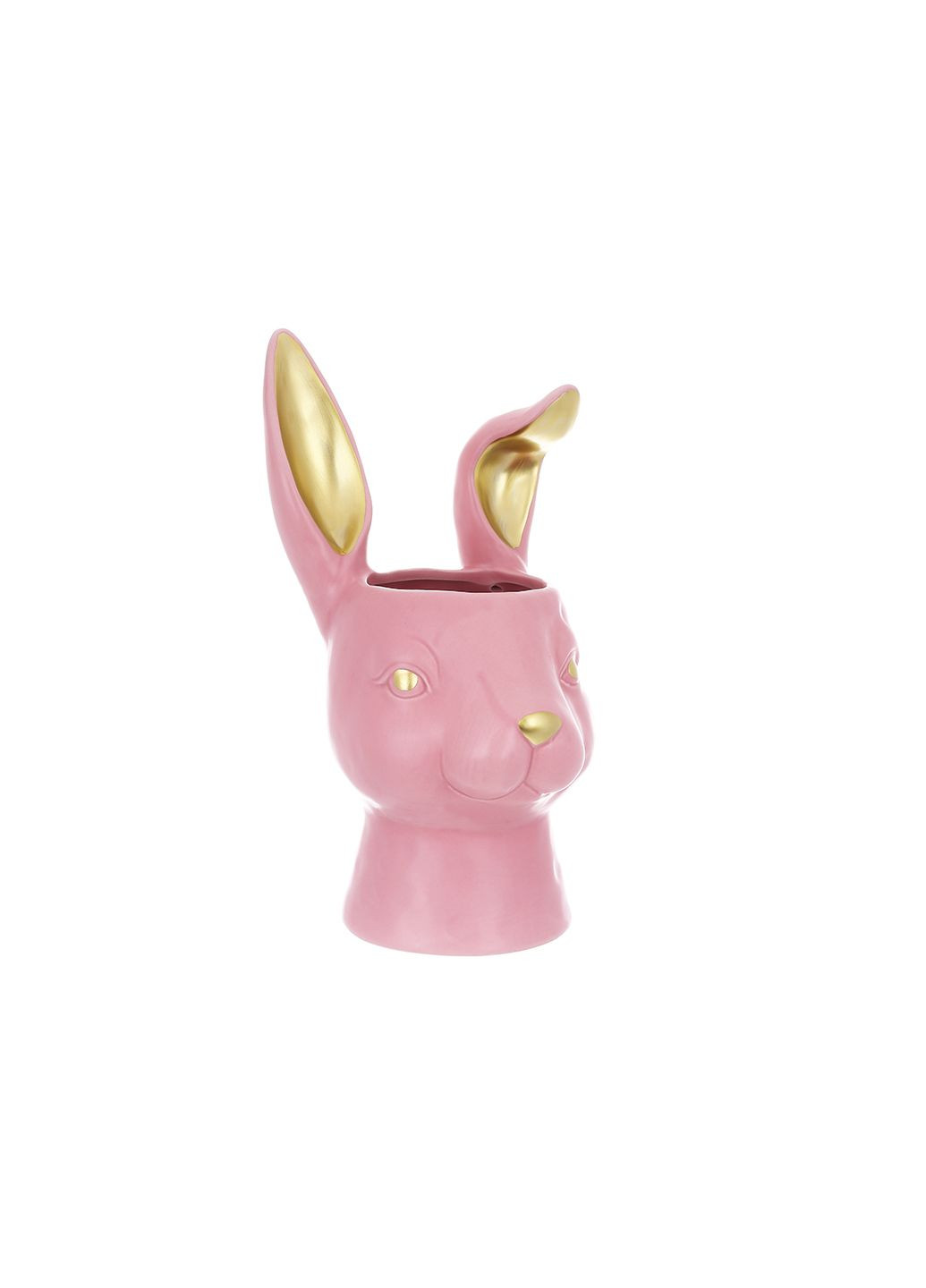Ваза керамічна Кролик, 31см, колір-матовий рожевий із золотом BonaDi (296008544)