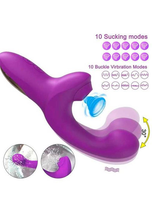 Вибратор – вуманайзер 2 в 1 для клитора и точки G, LIVMAN Drive – Фиолетовый No Brand (322400378)