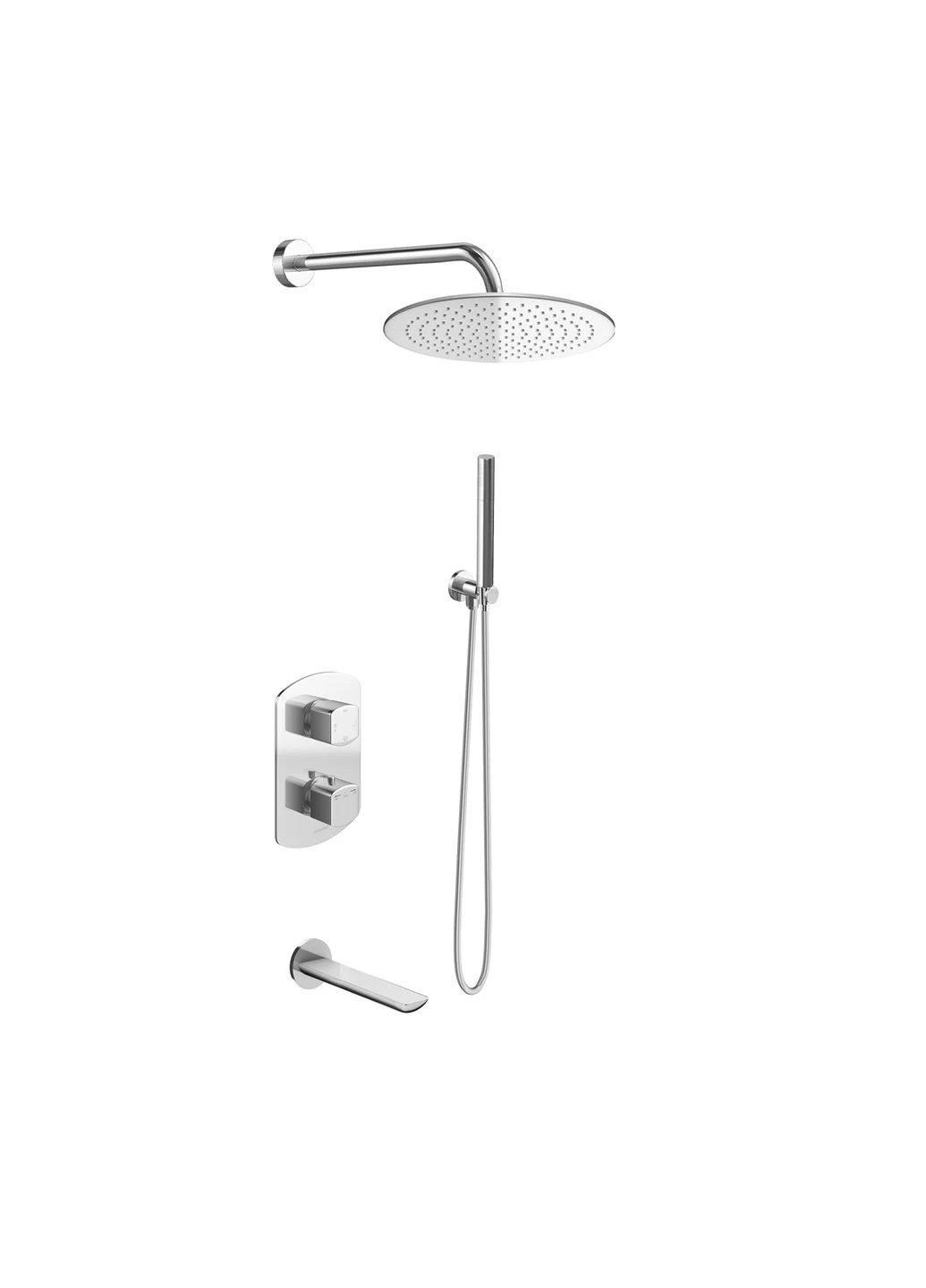 Душевая система FOXAL 40 CHROME с термостатом + BOX скрытого монтажа Kohlman (401874986)