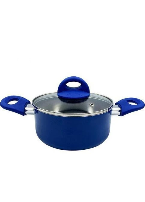 Каструля GT-2408-18/1 з кришкою покриття WEILBURGER синя 18 см Gusto (316357658)